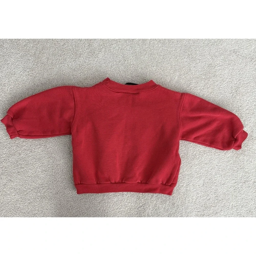 Vintage Red Peanuts Embroidered Sweatshirt- Size 2t